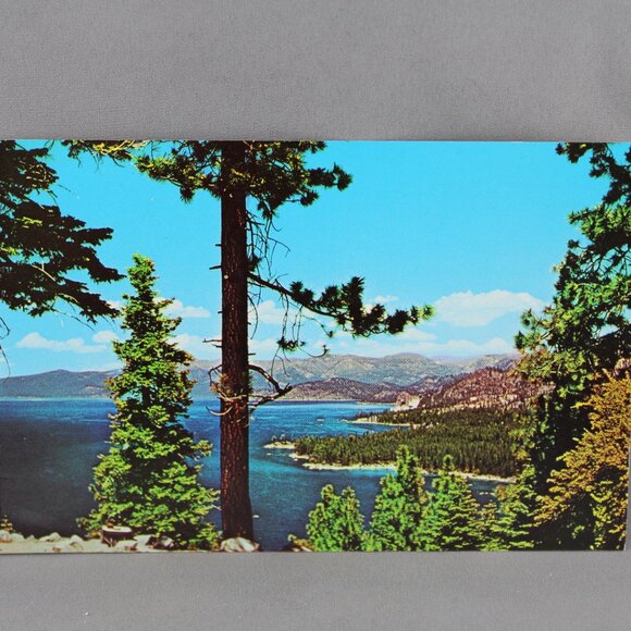 Vintage Postcard - Zephyr Cove Look Out Lake Tahoe- Dexter Press - Picture 3 of 3